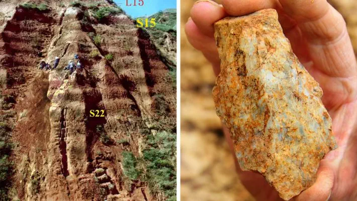 Chipped rocks found in western China indicate that human ancestors ventured from Africa earlier than previously believed.