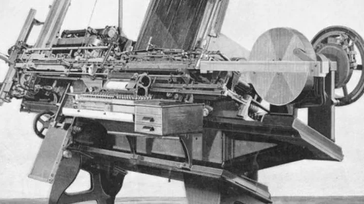 The Paige Compositor was an invention developed by James W. Paige (1842–1917) between 1872 and 1888. It was designed to replace the human typesetter of a lead type-composed printing form with a mechanical arm. However, the machine was not nearly as precise as it should have been and never turned a profit because of its complexity and continual need for adjustment based upon trial and error.
